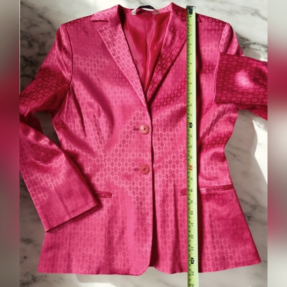 Avant Made In Italy Silky Red Lined Blazer Jacket - Picture 7 of 9